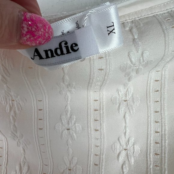 NWT Andie Swim The 90s High Waisted Bottom Coco Cream Eyelet Size XL NEW - Picture 8 of 13